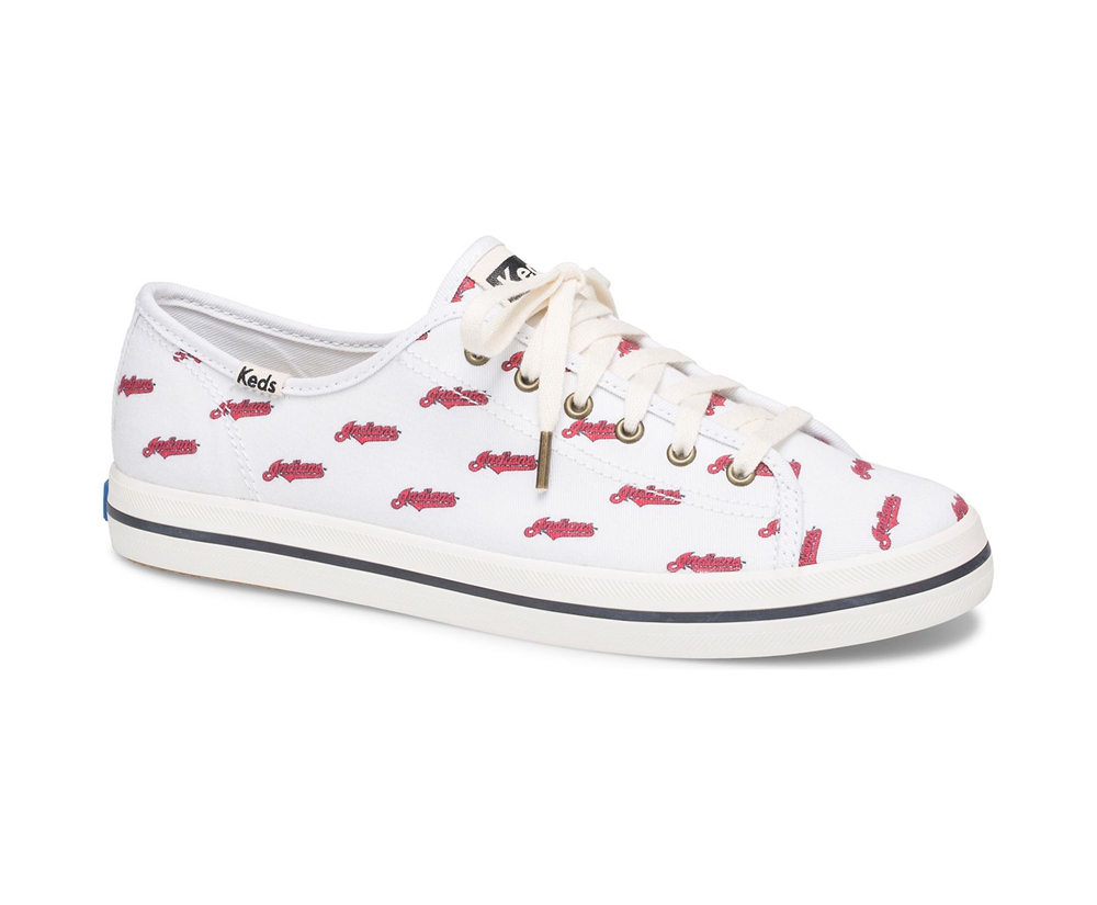 Tenis Keds Mujer Blancos/Rojos - Kickstart Mlb® - 4205-GJKRS